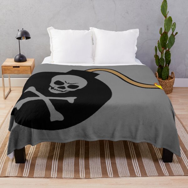 Item preview, Skull Bomb Jolly Roger (Grey) designed and sold by MurpheusTech.