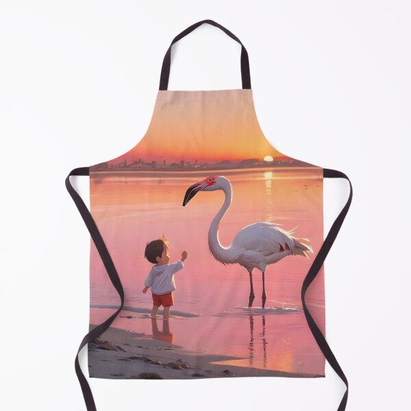 Item preview, Little boy and pink flamingo Camargue designed and sold by Astralia.