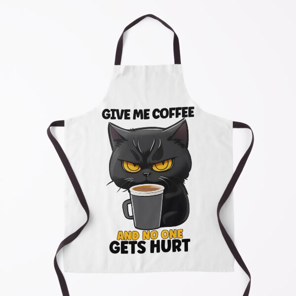 Item preview, Give Me The Coffee And No One Gets Hurt, Black Cat, Coffee Lover Funny designed and sold by Porcupine Tees ⭐⭐⭐⭐⭐.