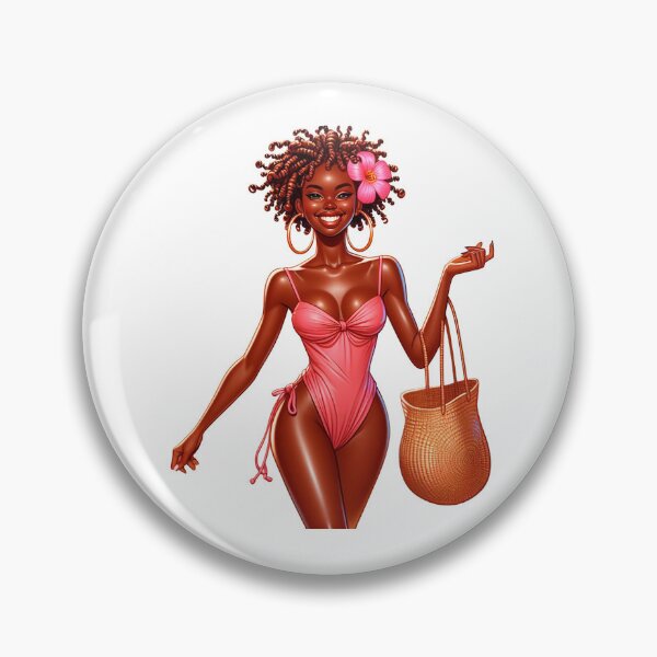 Artikelvorschau, Sommermädchen, Sommerbaby, Urlaubsmädchen, Strandfrau, Urlaubsmädchen, Tropisch, Sommerfrau, Strandfrau, Badeanzugmädchen, Afrofrau, schwarzes Mädchen. entworfen und verkauft von gabrielakrall.