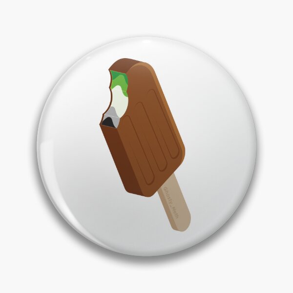 Aperçu de l'œuvre Aromantic popsicle chocolate (pin buttons and stickers only) créée et vendue par GhostyNeth.