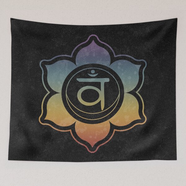 Item preview, Sacral Chakra Lotus - Coal + Rainbow Sunset designed and sold by Irene Estelle.