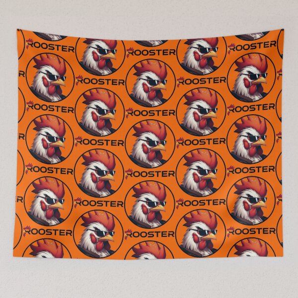 Item preview, ROOSTER - #FF6600-B designed and sold by Marlon Oseguera.