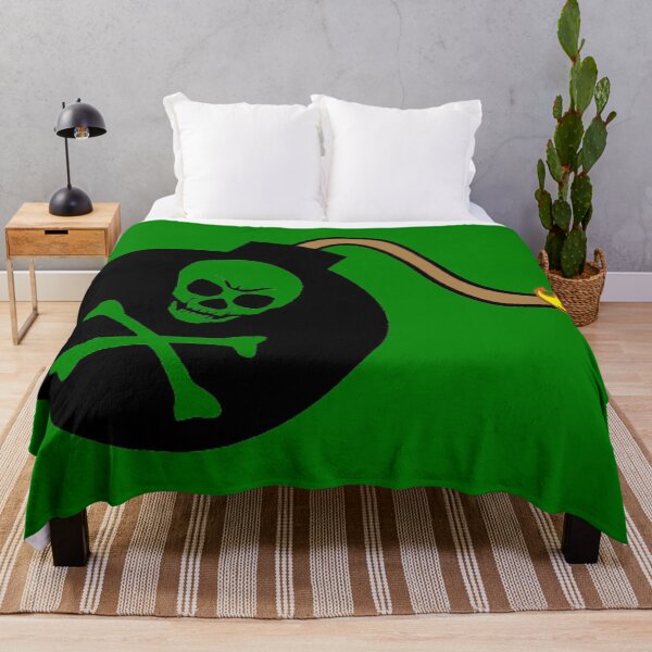 Item preview, Skull Bomb Jolly Roger (Green) designed and sold by MurpheusTech.