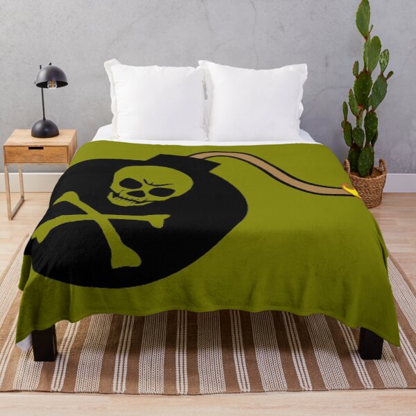Item preview, Skull Bomb Jolly Roger (Olive) designed and sold by MurpheusTech.