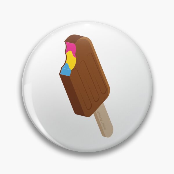 Item preview, Pansexual popsicle chocolate (pin buttons and stickers only) designed and sold by GhostyNeth.