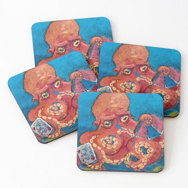 Item preview, Encaustic Painting of an Octopus designed and sold by phoenixwilke.