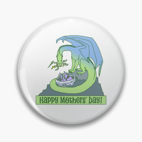 Artikelvorschau, Muttertagsdrache füttert Babys entworfen und verkauft von BrushAndPen.