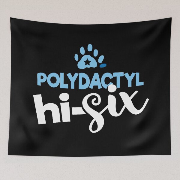 Item preview, POLYDACTYL PAWS CAT KITTEN HI-SIX designed and sold by Madjack Tees Kiwi SuperStore.