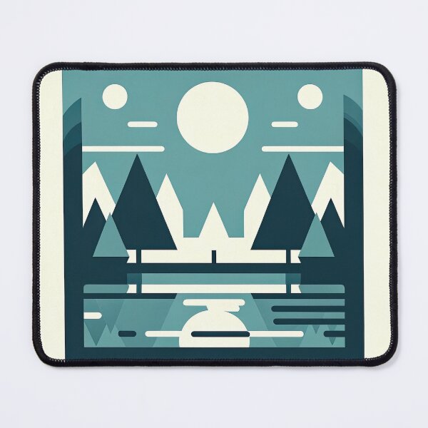 Item preview, Serene Lake and Abstract Trees in Art designed and sold by SunkenCost.