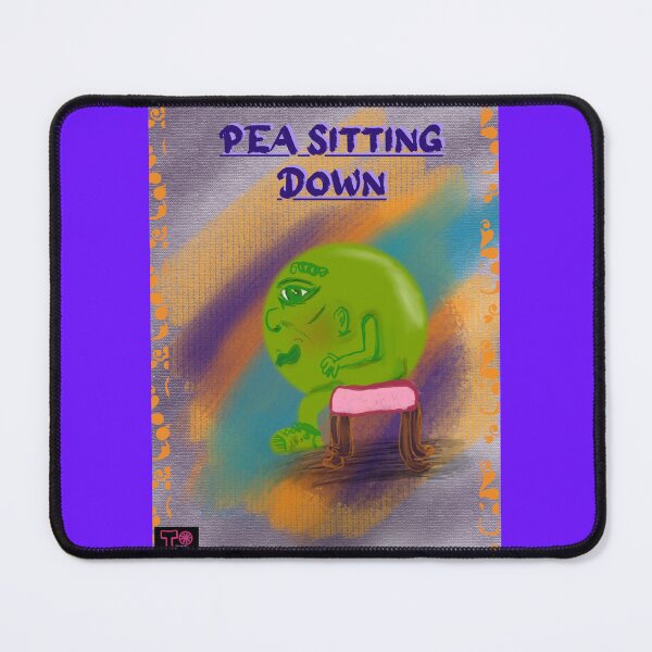 Item preview, Pea sitting down designed and sold by Twisted Doodles.
