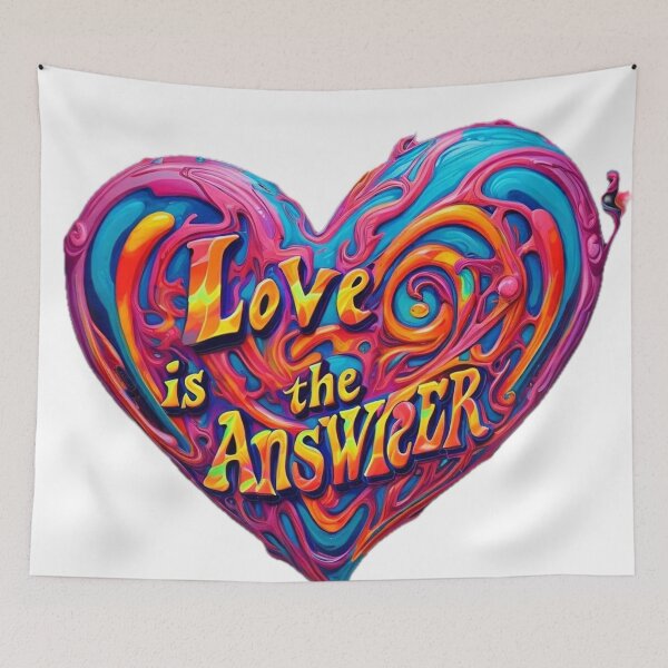 Item preview, love is the Answer Heart Design designed and sold by DukeGroovy.