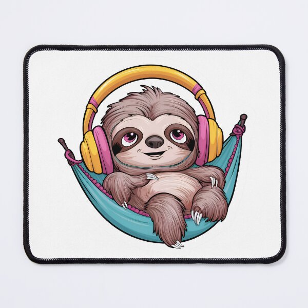 Item preview, Kawaii Cute Sloth Listening To Music designed and sold by tharonz.