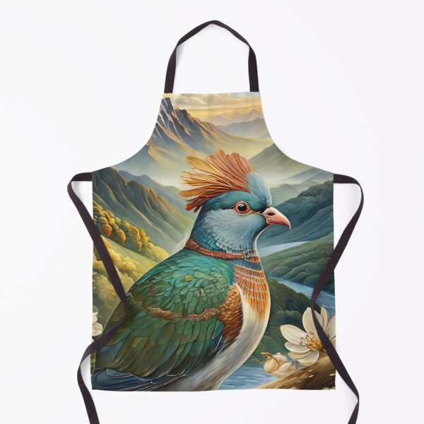 Item preview, William Morris Colorful bird, mountain print designed and sold by MorrisManor.