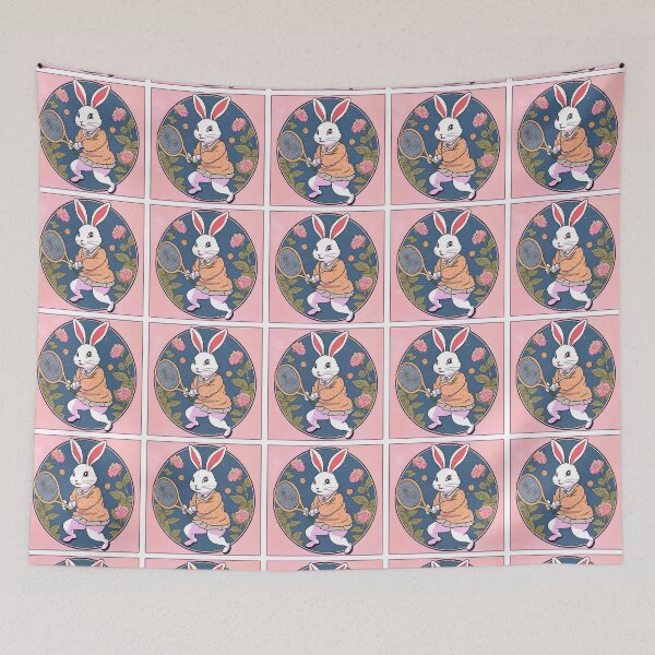 Item preview, Flemish Giant Rabbit Bunny Loves Tennis Nerd Mom designed and sold by wigobun.