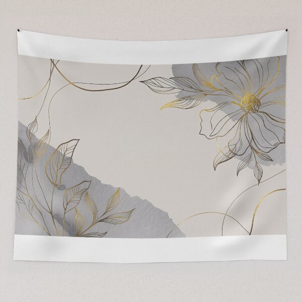 Item preview, minimalist flower and botanical leaves designed and sold by ururuty.