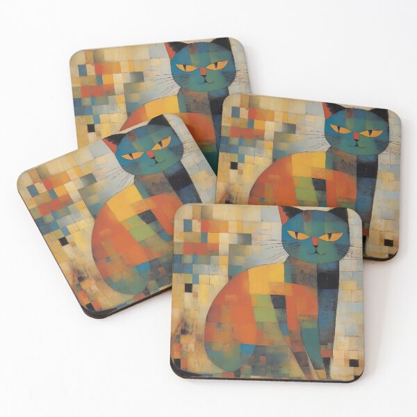 Item preview, Abstract Cat Painting Paul Klee Artistic Influence designed and sold by Tamas Das.
