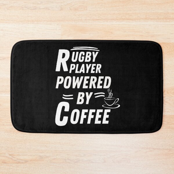 Item preview, Rugby player powered by coffee designed and sold by annoying-shirts.