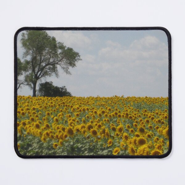 Item preview, Lazy, Relaxed Sunflower Field, Tree and Sky with Clouds designed and sold by JoyousArt4u.
