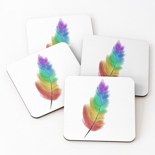 Item preview, Rainbow Pride Feather designed and sold by VioletsforRoses.