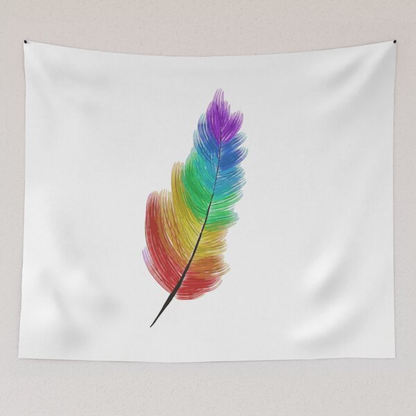 Item preview, Rainbow Pride Feather designed and sold by VioletsforRoses.