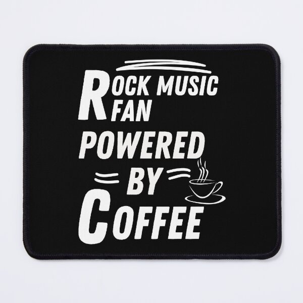 Item preview, Rock music fan powered by coffee designed and sold by annoying-shirts.