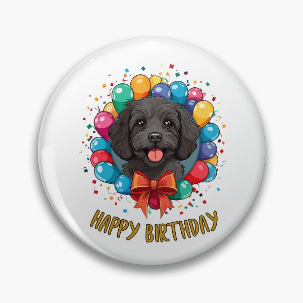 Item preview, Birthday Cavapoo Dog - Black - Happy Birthday! designed and sold by wotsthis.