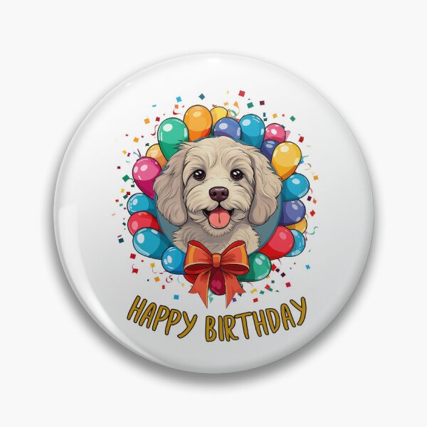 Item preview, Birthday Cavapoo Dog - Cream - Happy Birthday! designed and sold by wotsthis.
