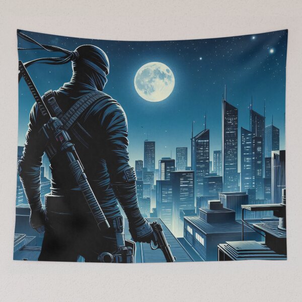 Item preview, Modern Comic Art, Ninja on the Roof 2 designed and sold by Salimgor Hangaround Music.