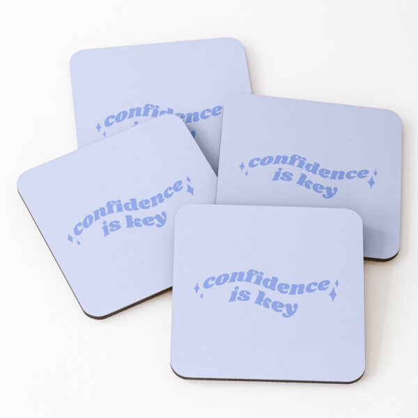 Item preview, Confidence is key - blue quote designed and sold by Cre8iveCat.