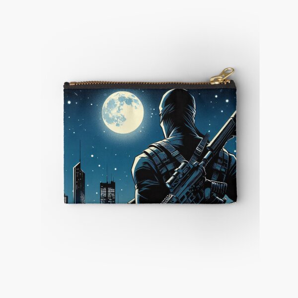 Item preview, Modern comic art, ninja on the roof with gun designed and sold by Salimgor Hangaround Music.