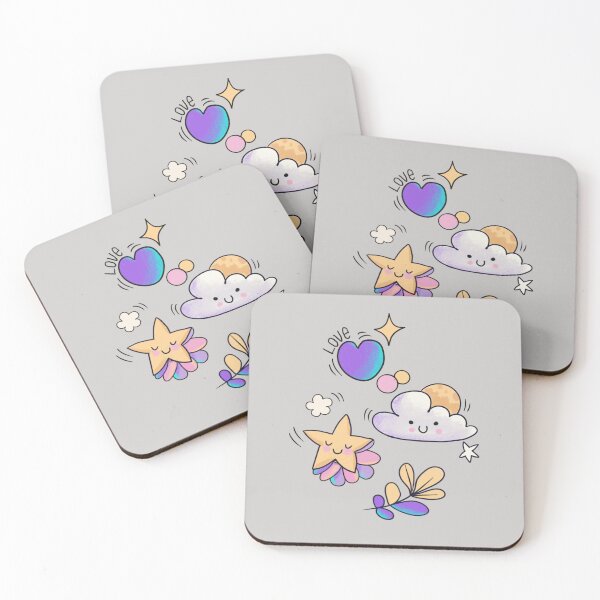 Item preview, Hand drawn Cloud and star ,cute sticker, print designed and sold by NatalkaP.