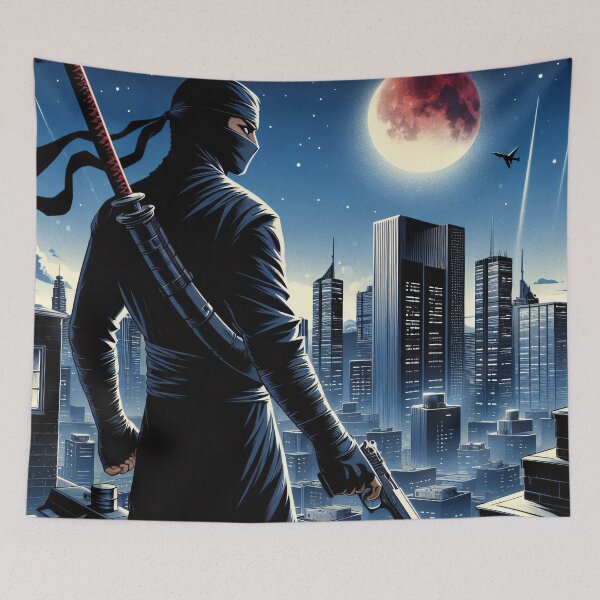 Item preview, Modern Comic Art, Ninja on the Roof 5 designed and sold by Salimgor Hangaround Music.