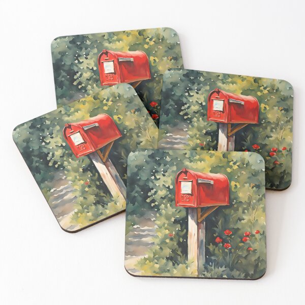 Item preview, Vintage Charm: Colorful Watercolor Mailbox designed and sold by REALDesign-Shop.