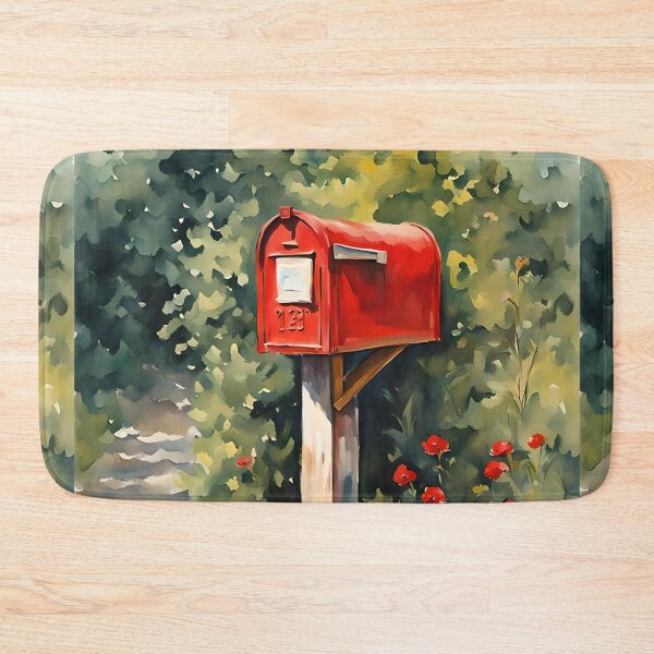 Item preview, Vintage Charm: Colorful Watercolor Mailbox designed and sold by REALDesign-Shop.