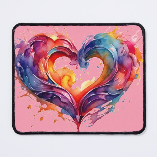 Item preview, A colorful heart - pink background designed and sold by Rose Design & Photos.