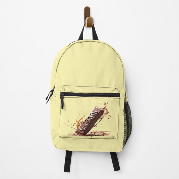 Item preview, A digital watercolor painting of a chocolate bar - yellow background designed and sold by Rose Design & Photos.