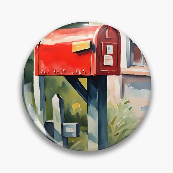Item preview, Vintage Charm: Colorful Watercolor Mailbox designed and sold by REALDesign-Shop.