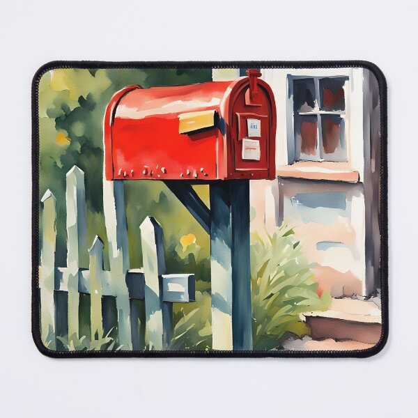 Item preview, Vintage Charm: Colorful Watercolor Mailbox designed and sold by REALDesign-Shop.