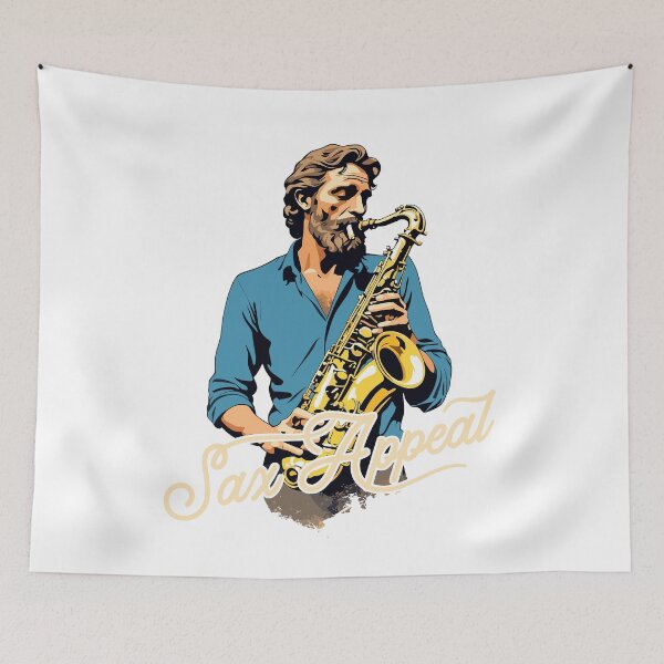 Item preview, Funny saxophone design for jazz music lovers designed and sold by LuminOrb.