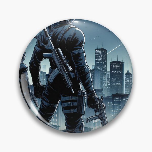 Item preview, Modern Comic Art, Two modern ninjas on the roof designed and sold by Salimgor Hangaround Music.