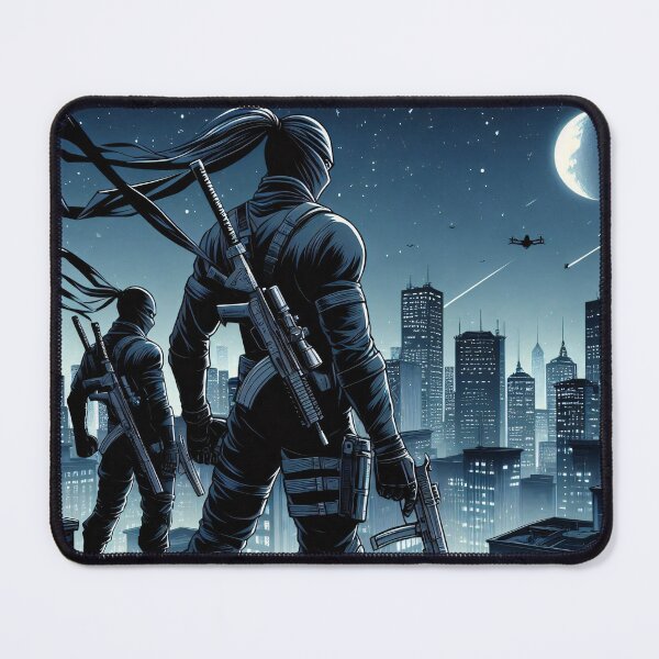 Item preview, Modern Comic Art, Two modern ninjas on the roof designed and sold by Salimgor Hangaround Music.