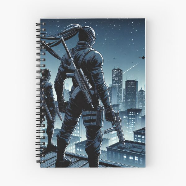 Item preview, Modern Comic Art, Two modern ninjas on the roof designed and sold by Salimgor Hangaround Music.