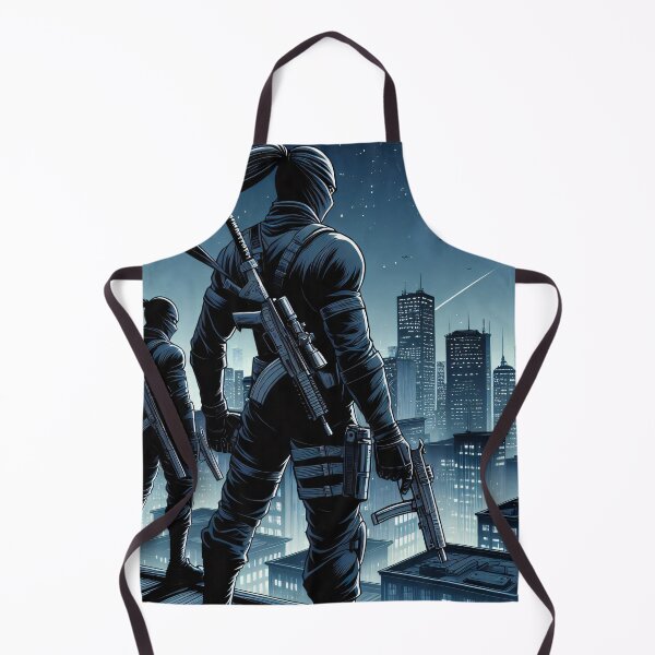 Item preview, Modern Comic Art, Two modern ninjas on the roof designed and sold by Salimgor Hangaround Music.