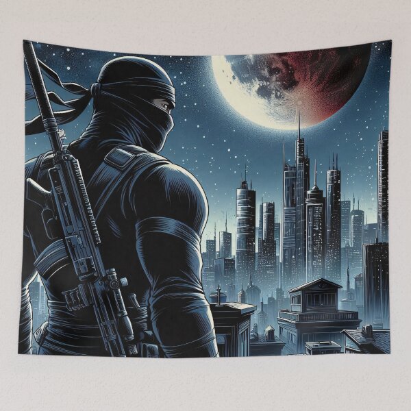Item preview, Modern Comic Art, Ninja on the Roof 8 designed and sold by Salimgor Hangaround Music.