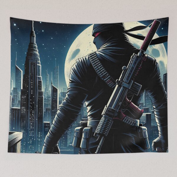 Item preview, Modern Comic Art, Ninja on the Roof 9 designed and sold by Salimgor Hangaround Music.