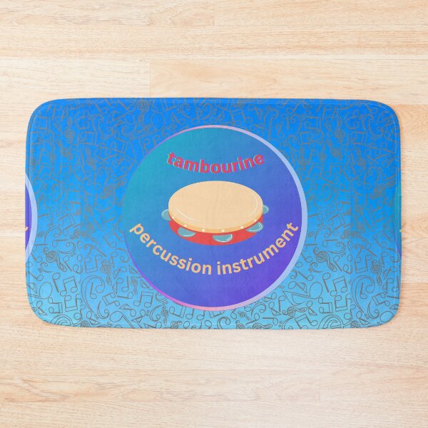 Item preview, Tambourine Music Everywhere In Blue Gradient designed and sold by BrightrDayMusicArt.