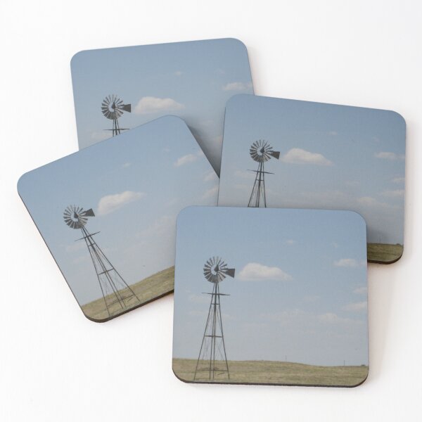 Item preview, Lazy Oklahoma Windmill, Far Horizon, Fluffy Clouds in the Sky designed and sold by JoyousArt4u.