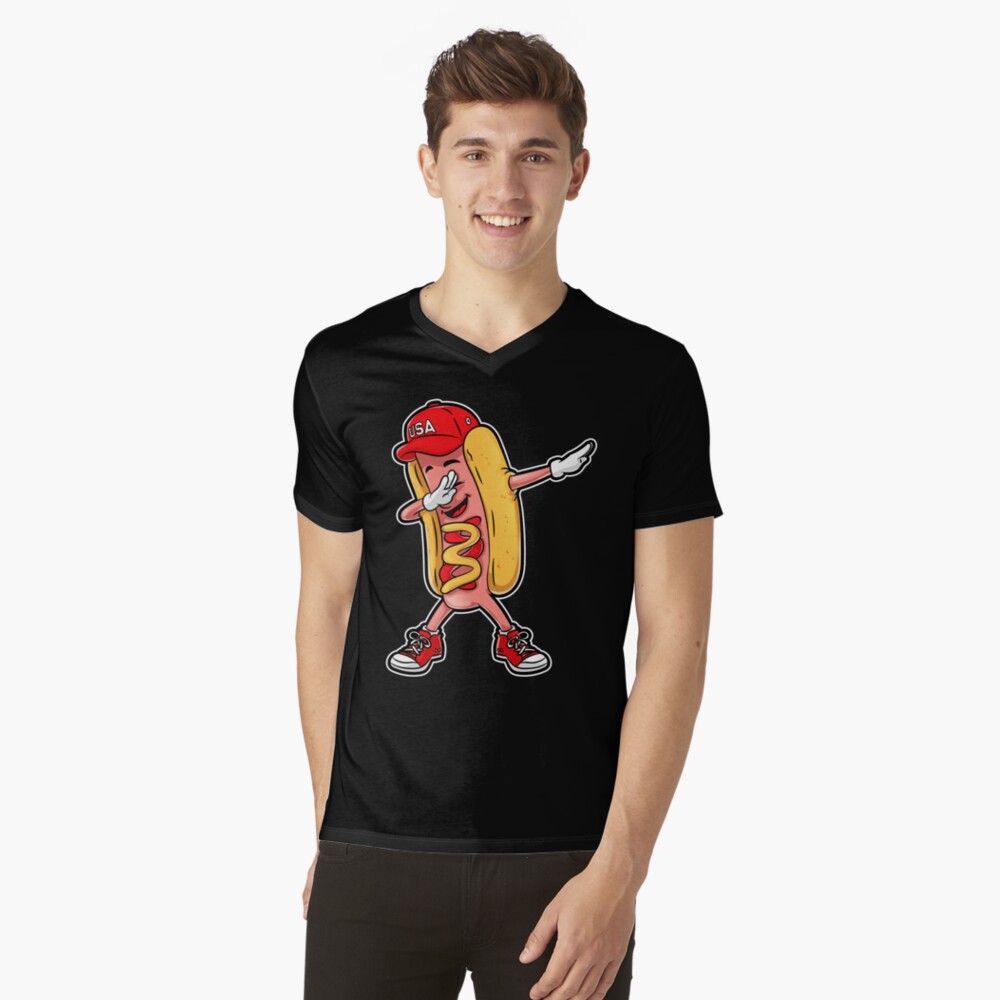 Hotdog Dabbing Funny Hot Dog Kids T-Shirt by EQ Designs - Fine Art America