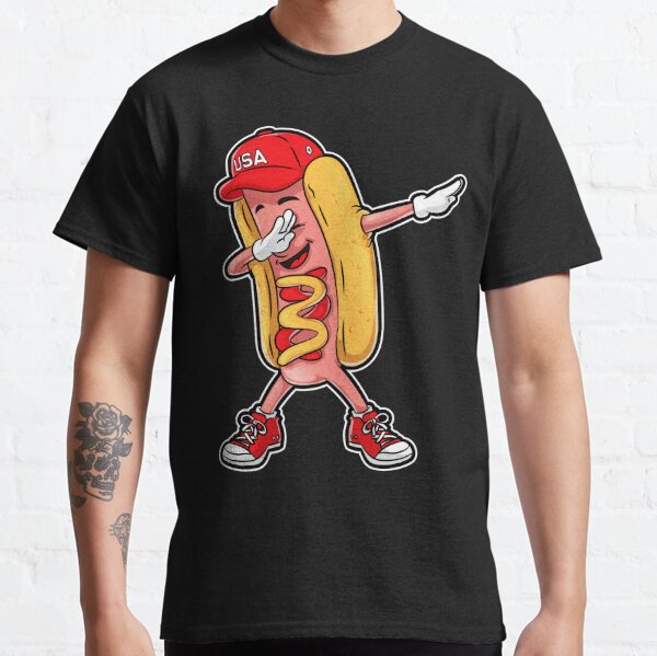 Hotdog Dabbing Funny Hot Dog Kids T-Shirt by EQ Designs - Fine Art America